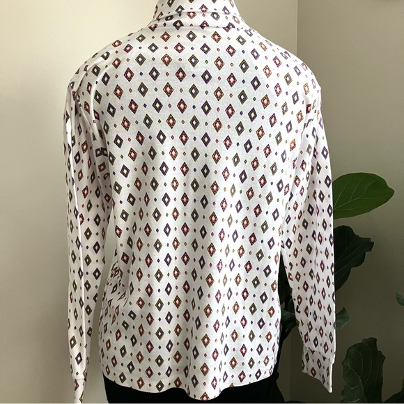 Vintage Diamond Print Soft Turtleneck - Picture 3 of 6